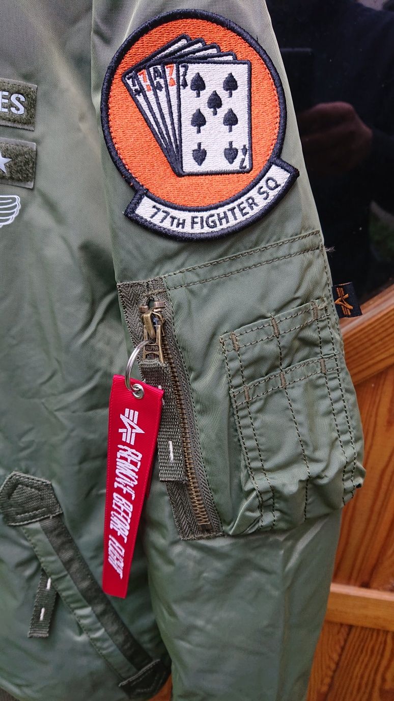 Alpha Industries Injector 3 Air Force zielona oliwkowa kurtka pilotka.