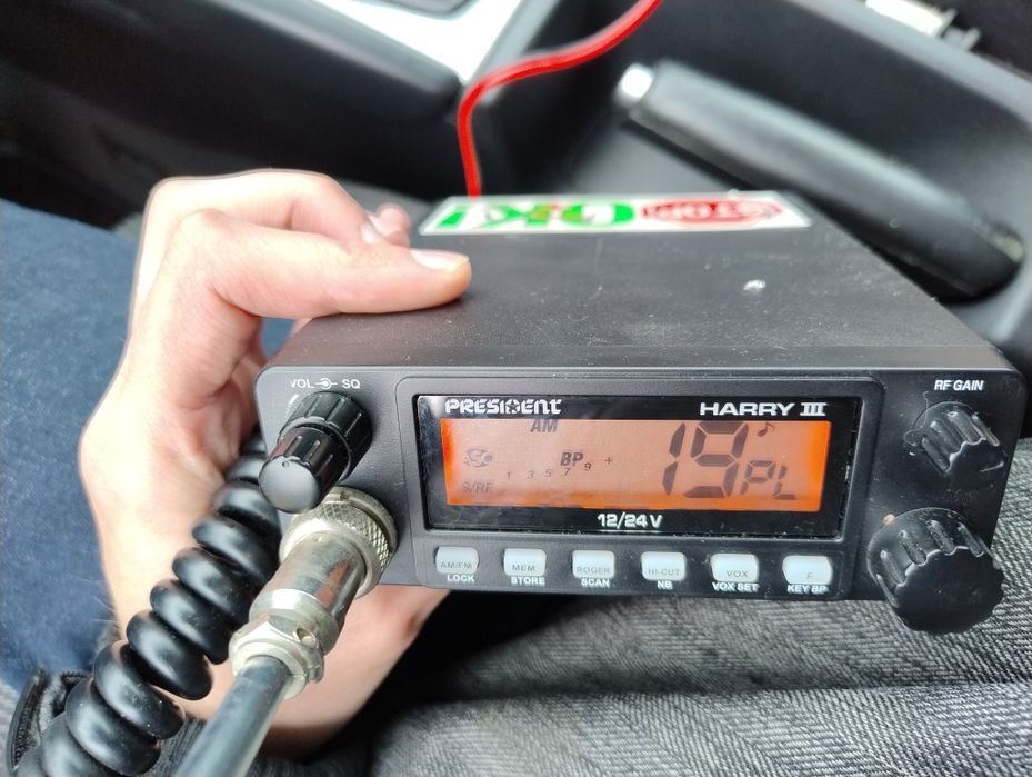 MEGA zestaw Radio cb President  Harry 3 III ASC Antena,, głośnik ram