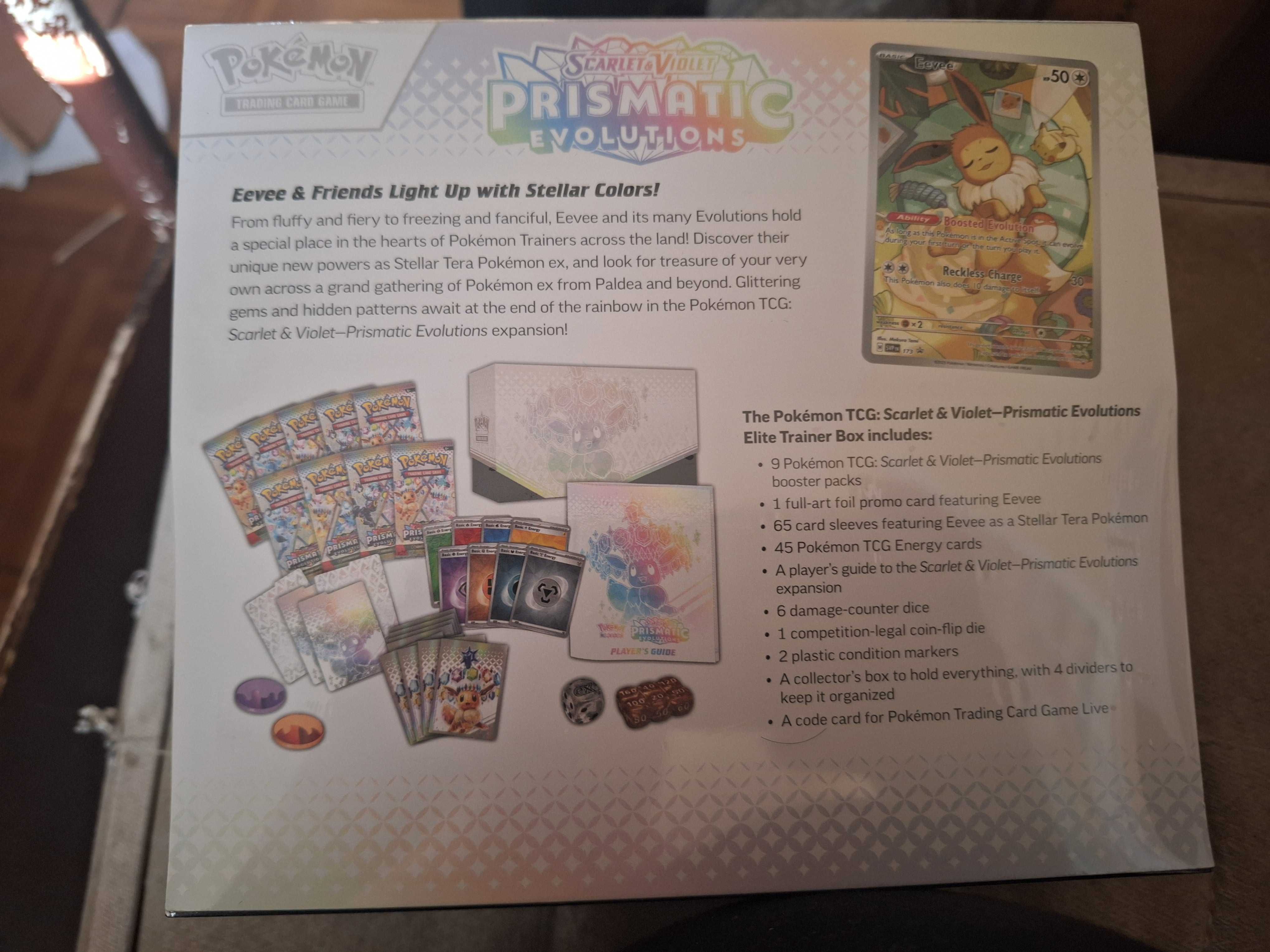 Pokemon scarlet e violet prismatic evolutions etb