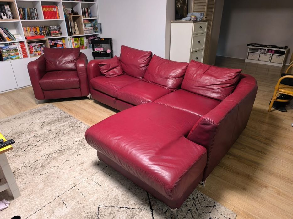 Narożnik skórzany z fotelem [rezerwacja]