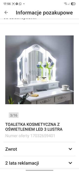 Toaletka ze stołeczkiem