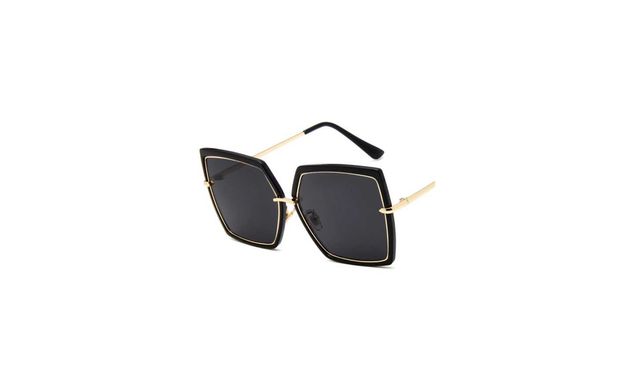 Okulary przeciwsłoneczne sunglasses złoto czarne