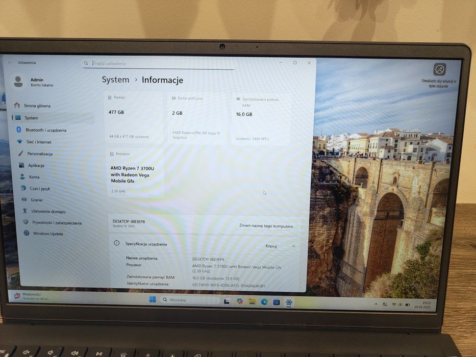 Dell Vostro 3515 Ryzen Win11 SSD