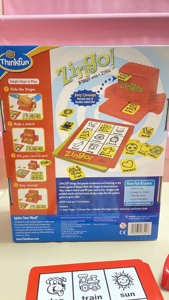 Zingo Thinkfun Bingo лото на англійській мові