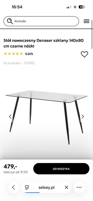 Sprzedam stol szklany