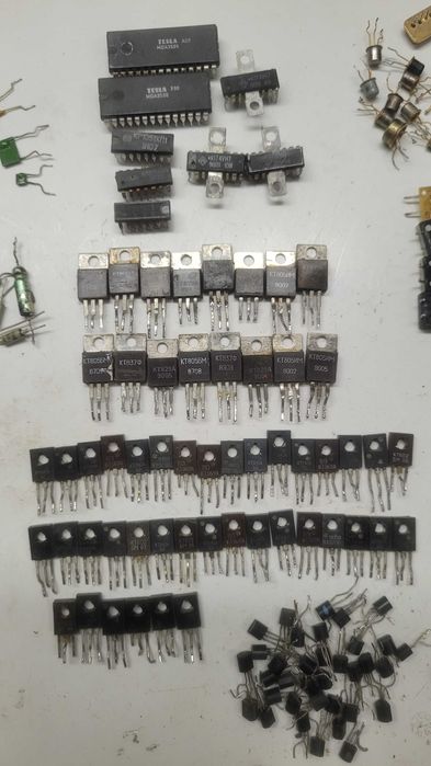 радиодетали, транзисторы, реле, диоды