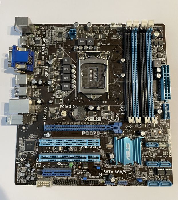 Комплект мат. Asus PB-875-M + 16 гб ОЗУ + БЖ 500w + i5-3470 + i3-2120