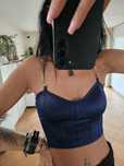 Crop top granatowy