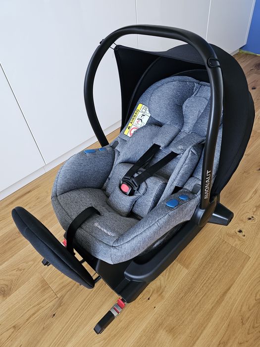 Nosidełko i fotelik z bazą Avionaut szare