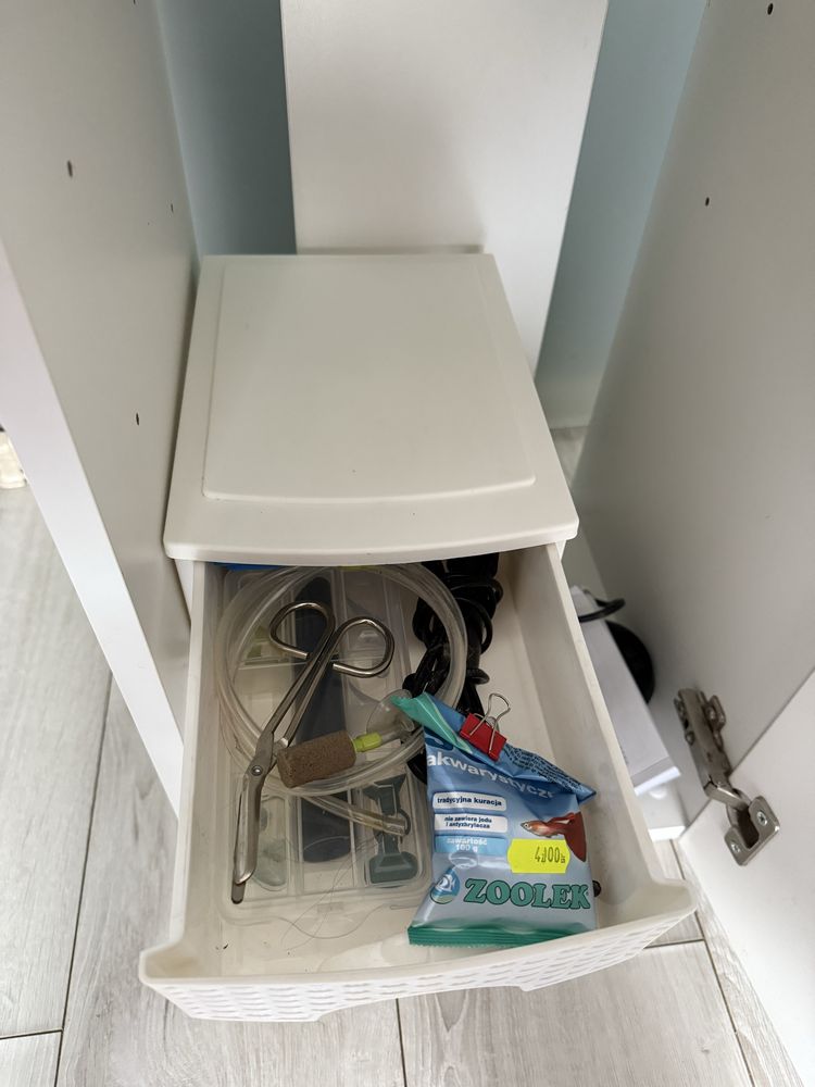 Akwarium kostka  50l z szafką + filtr tetra EX 500
