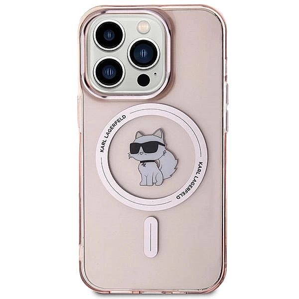 Etui Karl Lagerfeld IML Choupette MagSafe na iPhone 15 Pro Max - różow