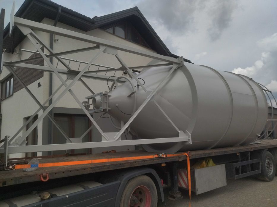 Silos 32 ton cement, wapno, popiół, kruszywo, zbiornik 27m3
