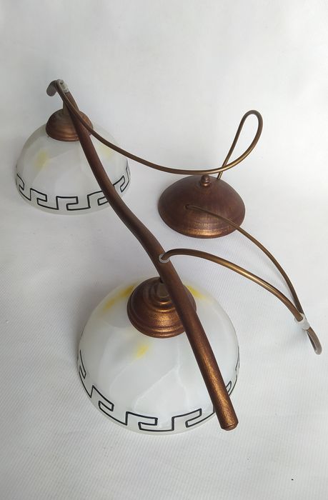 2 Lampy Greka: żyrandol 3 punktowy, wiszącą podwójna