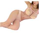 Bielizna erotyczna Siateczkowa Bodystocking Kabaretka Różowa