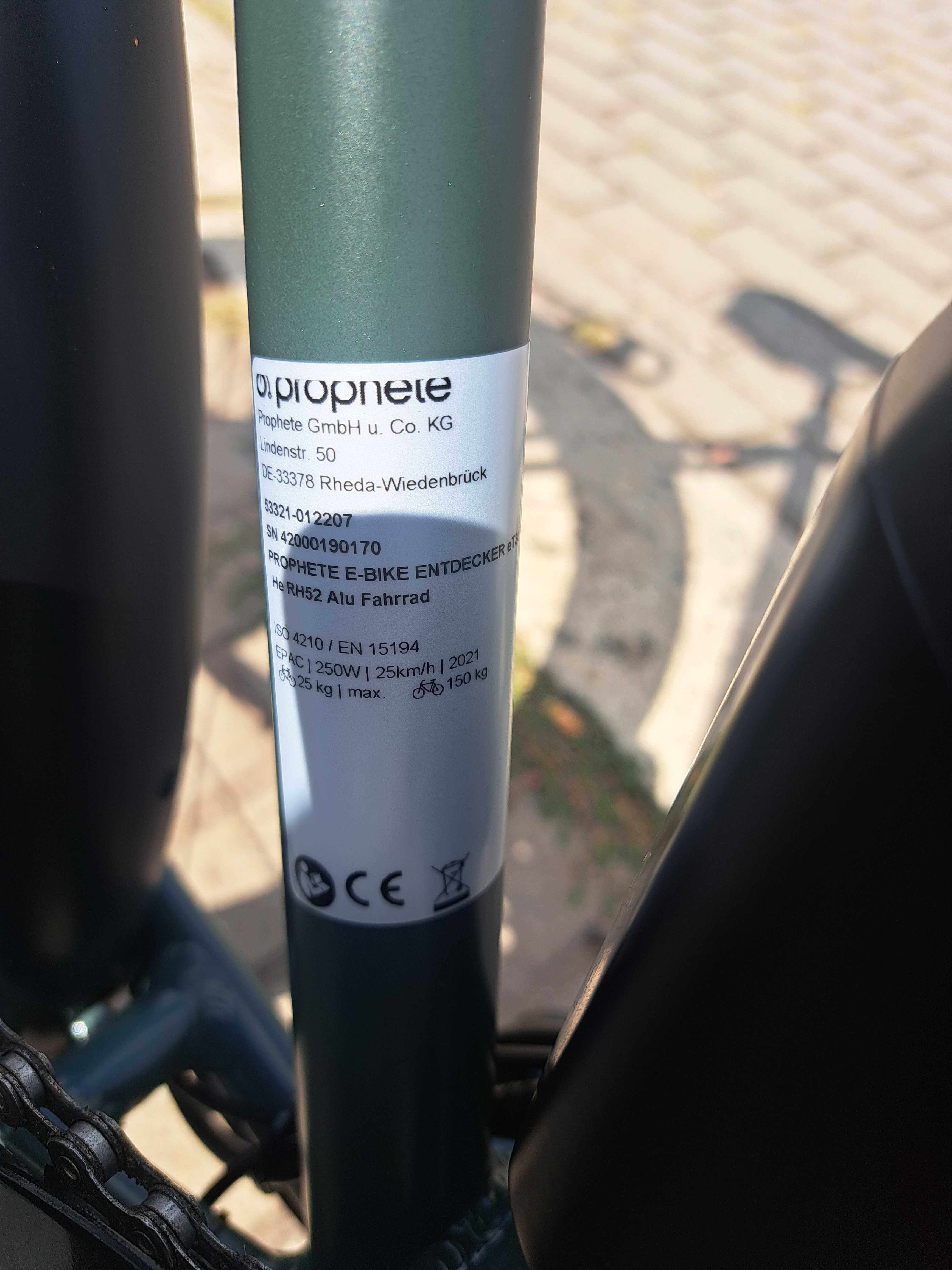 Rower elektryczny Prophete e t300 zielony okazja