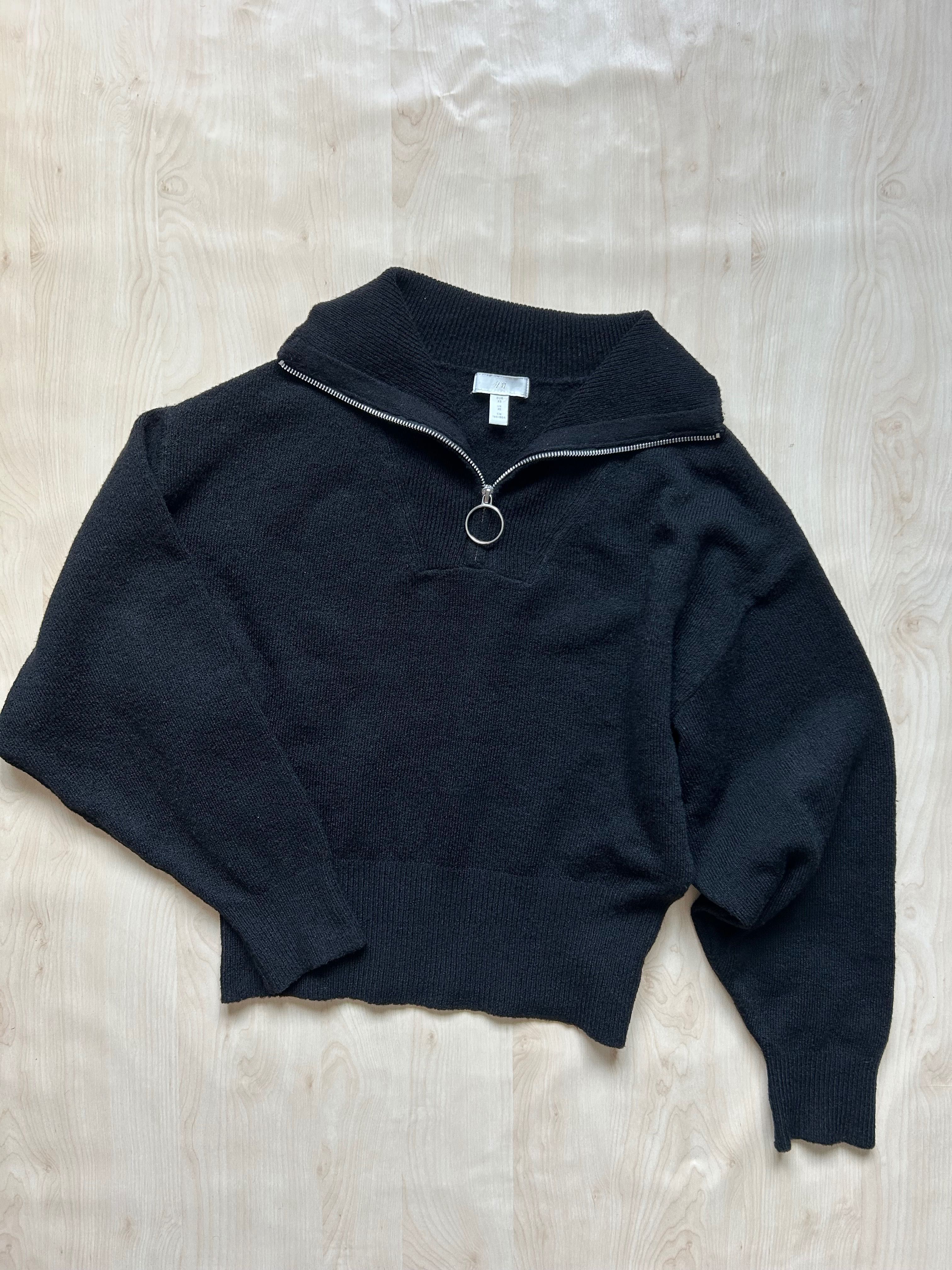 Светр з коміром чорний H&M