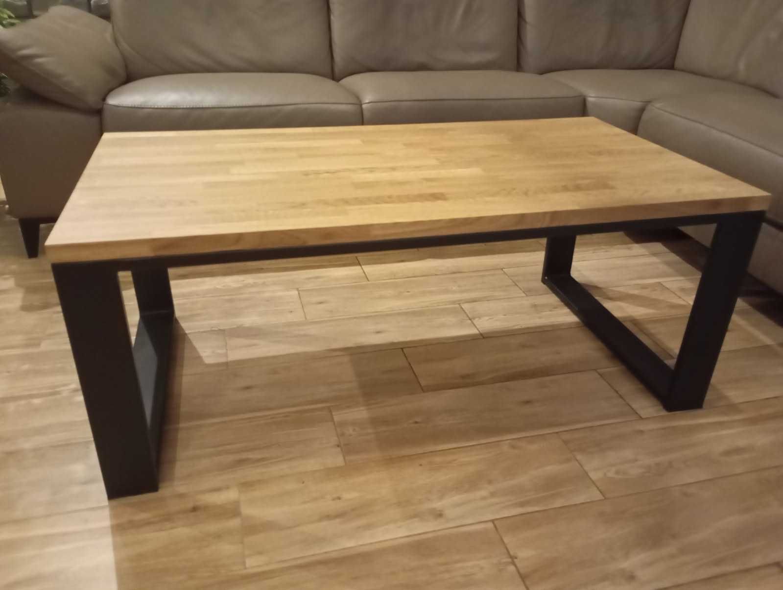 Stolik kawowy dębowy loft