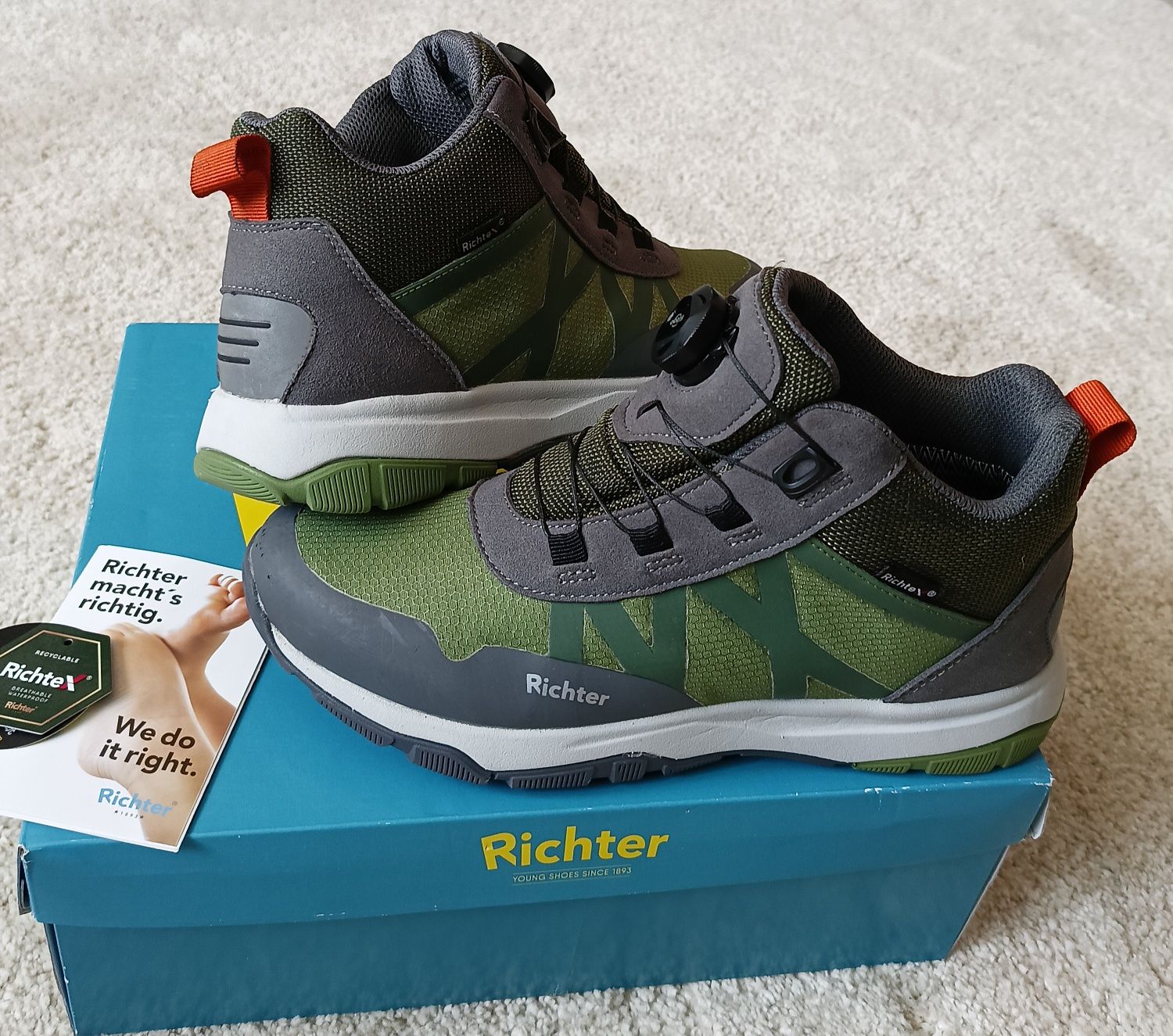 Richter RR-2 botki sneakersy wysokie zapięcie Fitgo 38 wkł.25,5cm