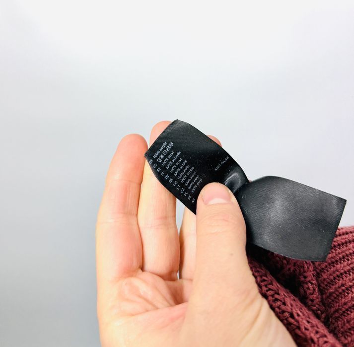 Sweter z dekoltem V w kolorze marsala L 40 Lindex