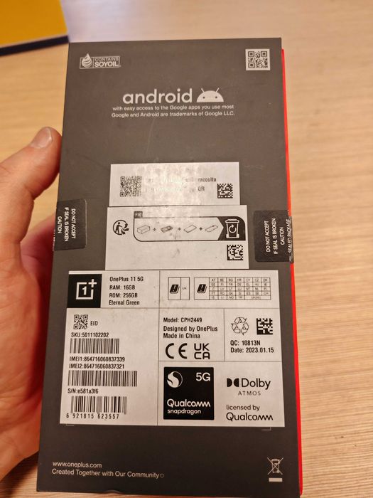 OnePlus 11 5G 16 256GB Ethernal Green full zestaw