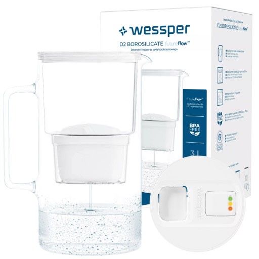 Wessper dzbanek szklany borokrzemowy + filtr