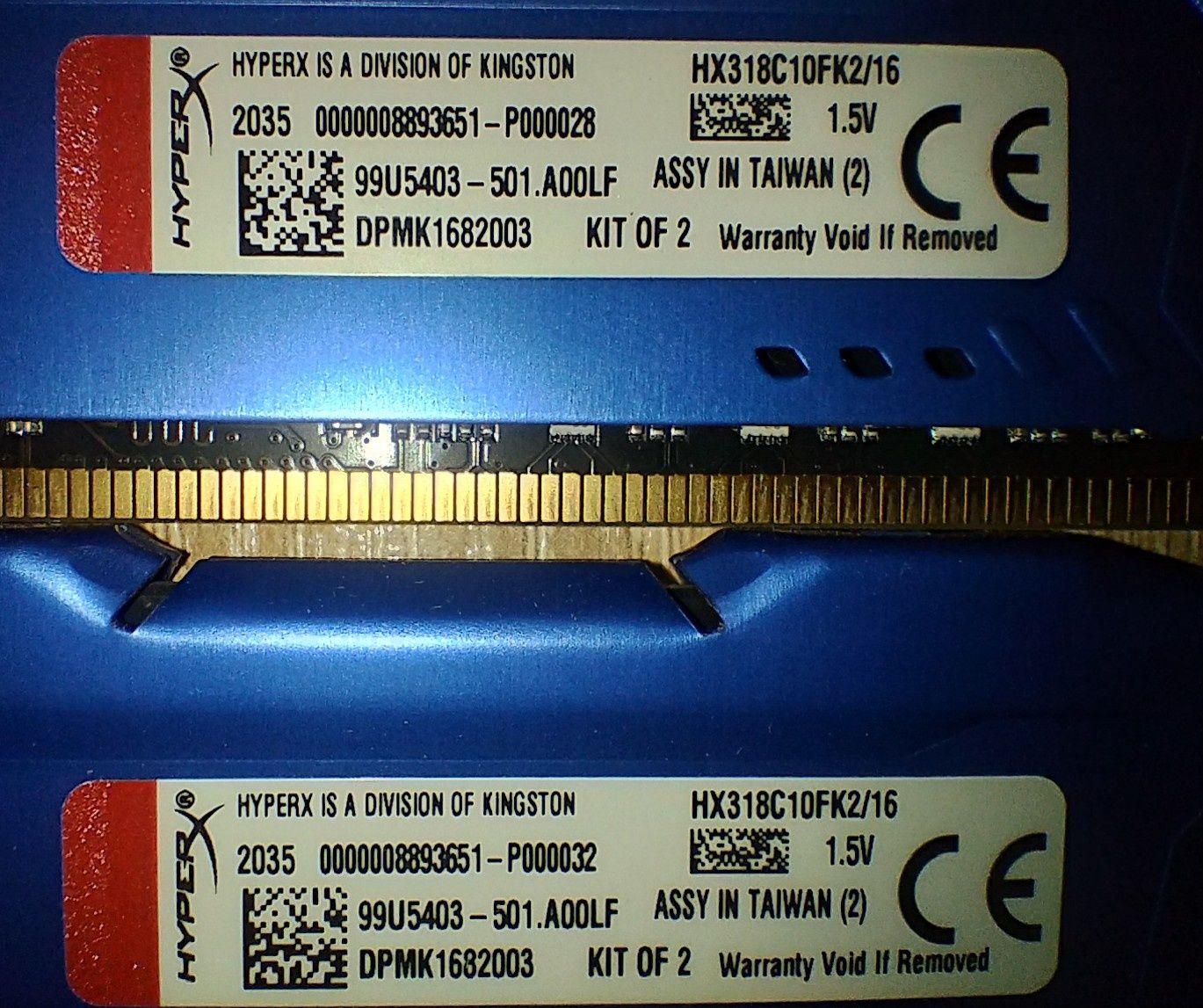 DDR3 16Gb (2*8) HyperX Fury HX318C10FK2/16