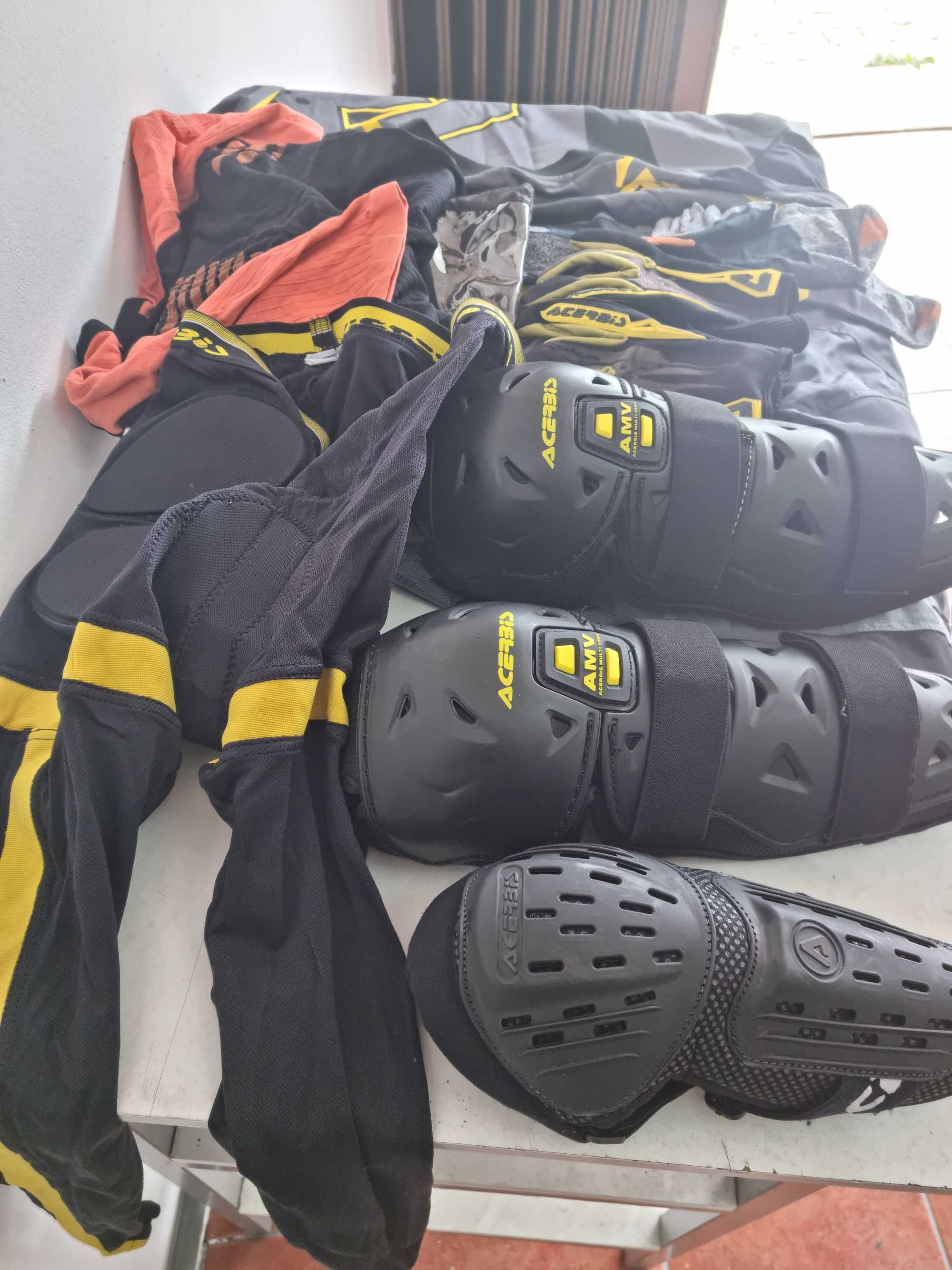 Equipamento e proteções completo mota de monte/ moto 4