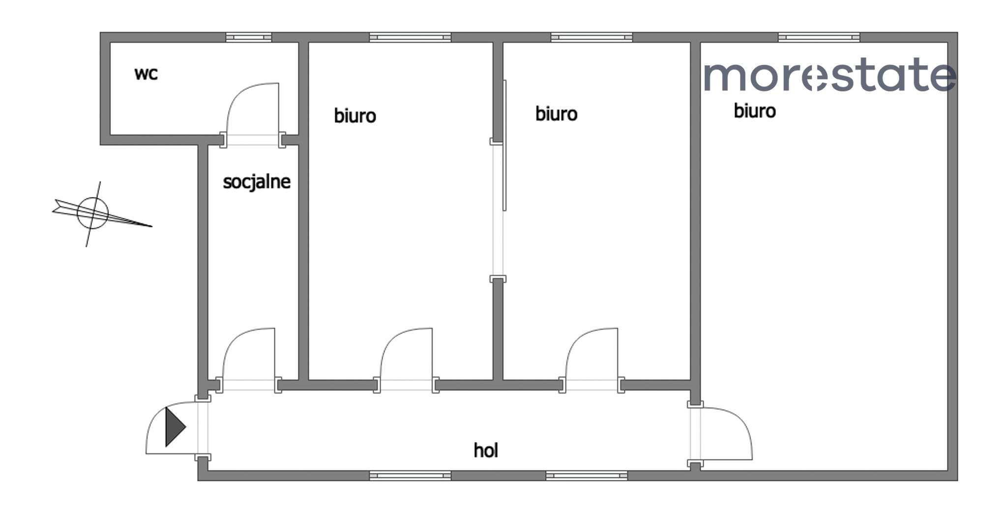 Lokal biurowy 84 mkw | 1 piętro | parking | Bronowice