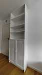 Biały regał Ikea Billy 80 cm z nadstawka i drzwiczkami