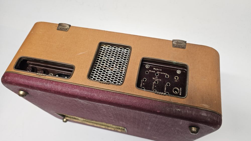(Na chodzie) Pierwszy polski magnetofon szpulowy lampowy melodia PRL