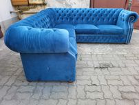 Chesterfield Windsor narożnik tkanina easy clean