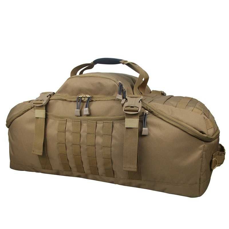 Тактична сумка-рюкзак трансформер 80 л мультикам койот олива
