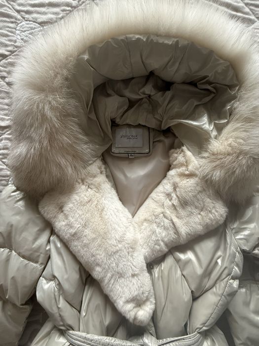 Пуховик жіночий з шиншилки