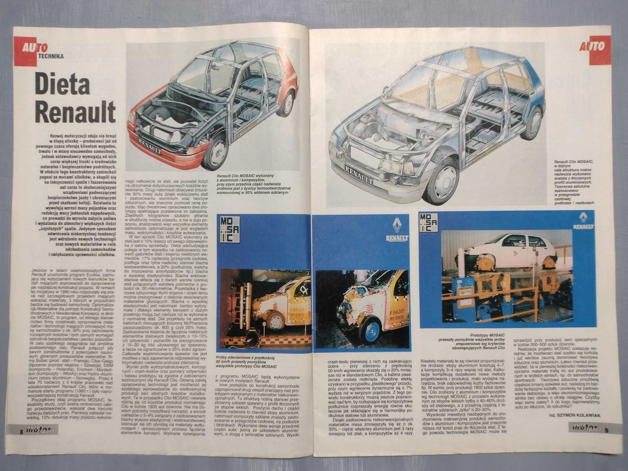 Czasopismo motoryzacyjne AMS Auto Motor Sport 1995r. 2 szt.