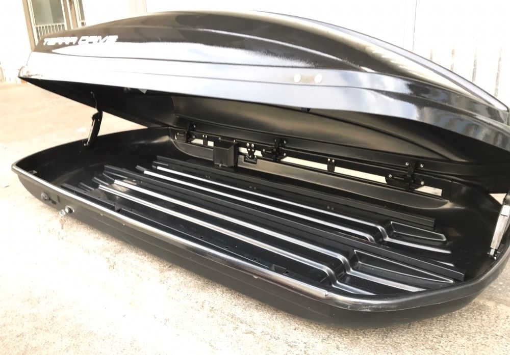 Автобокс на крышу Terra Drive 440 черный белый глянец 175*85*44 уценки