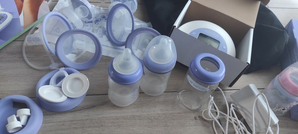 Kompletny zestaw laktator lansinoh elektryczny podwójny