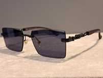 CARTIER męskie czarne nowe okulary szklane gepard filtr UV