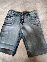 Spodnie jeansowe dla dziewczynki za kolano 146