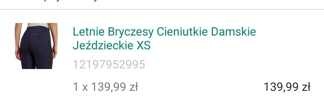 Bryczesy jeździeckie xs super stan