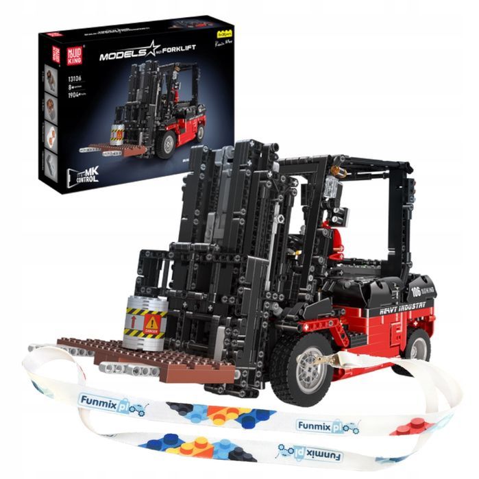 Klocki 1904 el. Wózek widłowy technic konstrukcja Mould King 13106S