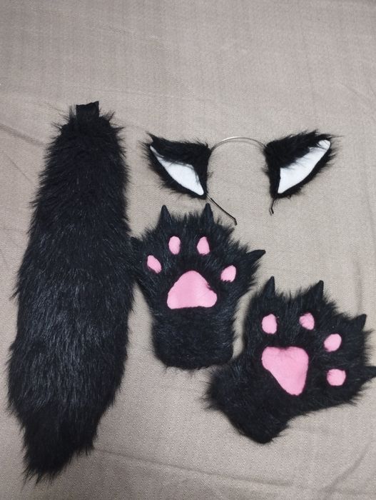 Костюм вовка, хвіст вуха і лапки, оригінальний подарунок на Новий рік