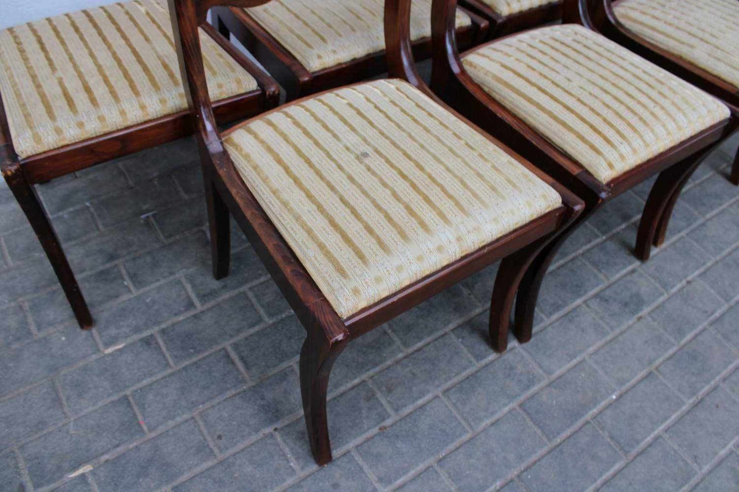 Stylowy komplet 8 krzeseł w stylu Biedermeier cena za komplet 431