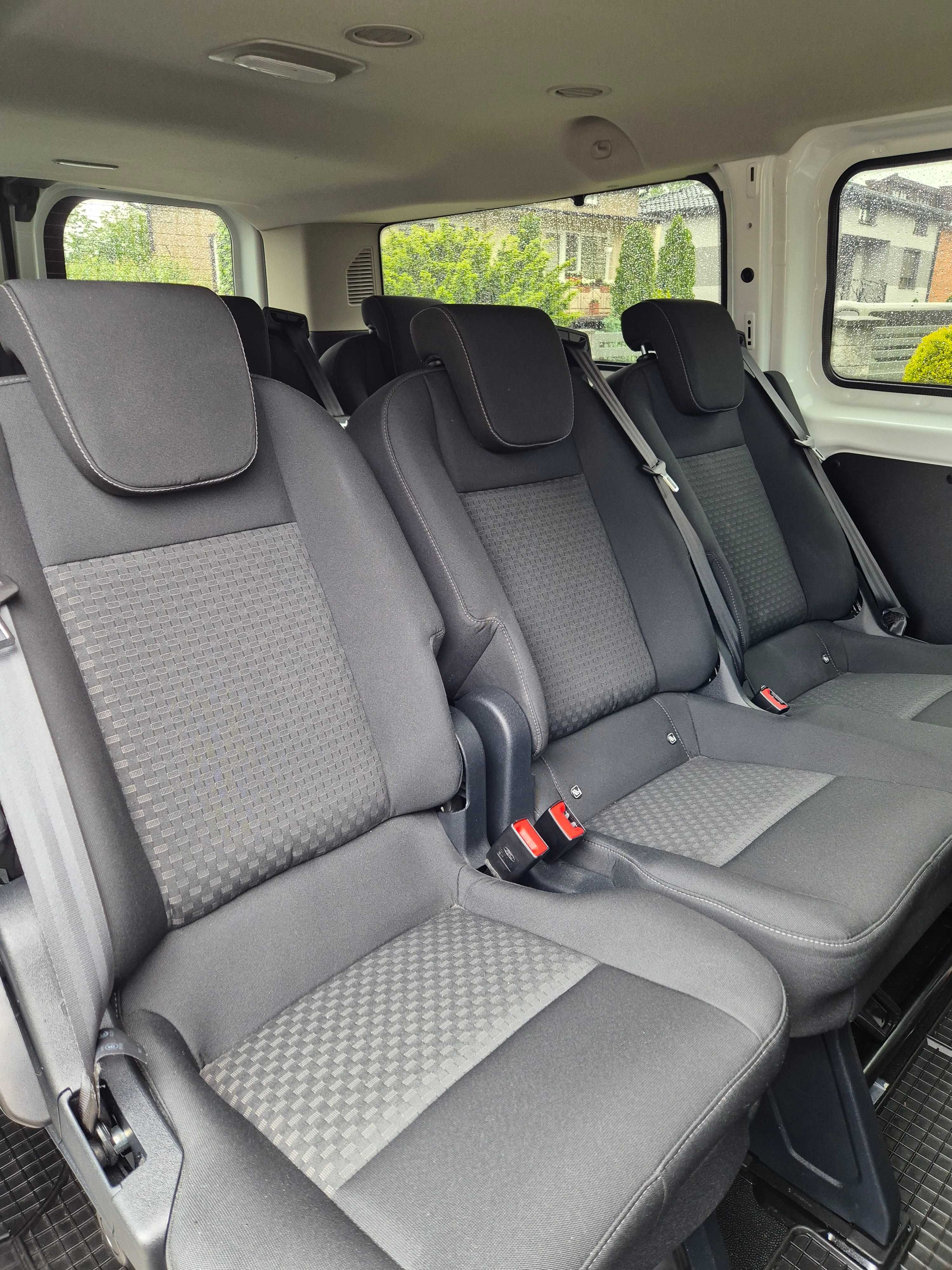 Ford Transit custom 9 osobowy long długi, jak nowy Salon Polska