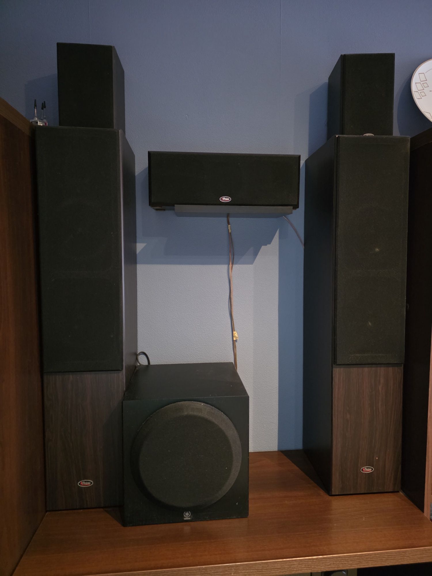 Wzmacniacz HTR-6030 i DVD S663 Yamaha subwoofer  głośniki Prism