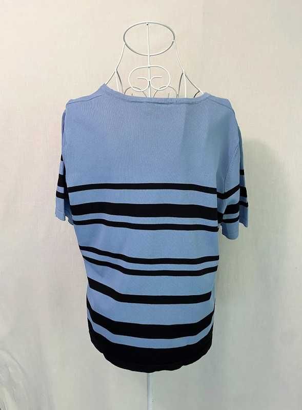 Niebieska bluzka w czarne paski Croft & Barrow L/XL 40/42