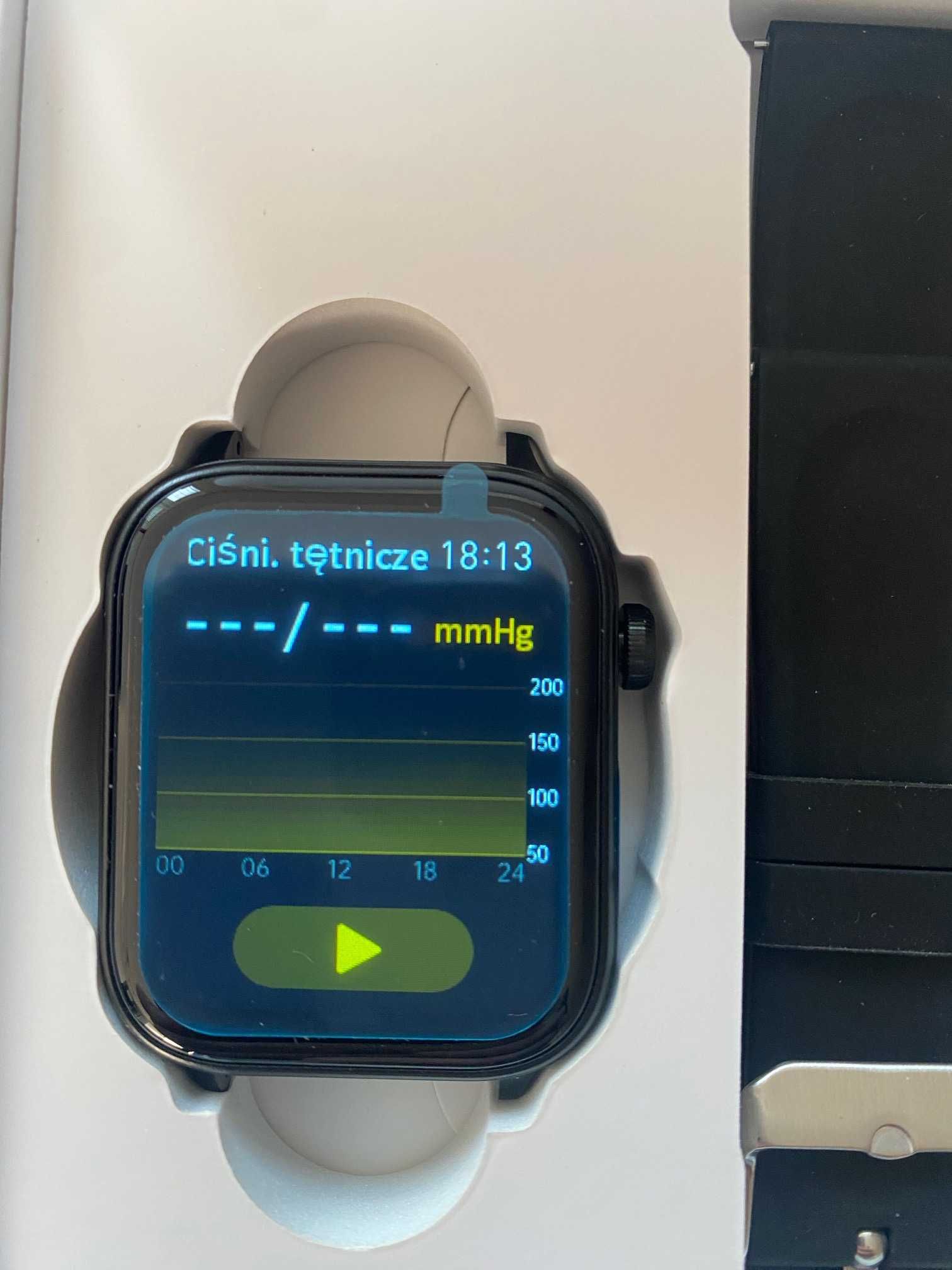 Zegarek Smartwatch Glukoza Cukier Lipidy Kwas moczowy EKG Połączenia