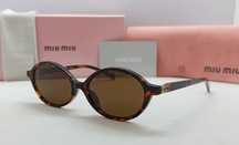 Miu Miu SMU 04Z очки женские модные овальные коричневые  леопардовые