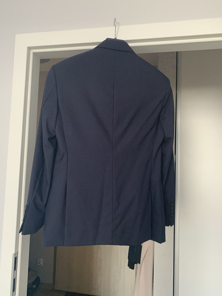 Garnitur męski granatowy Vistula r. 46 S super slim 100% wełna