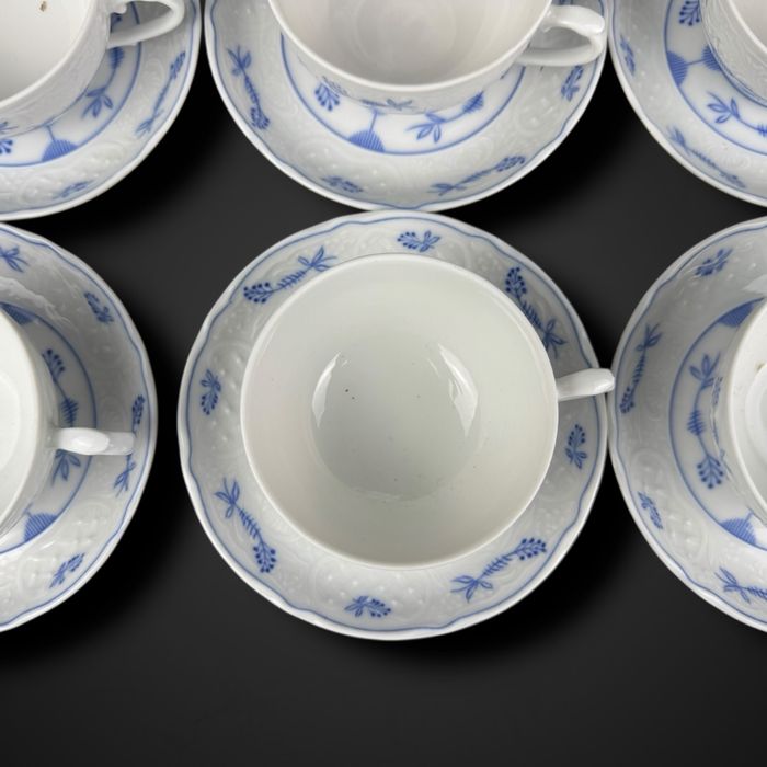 Serwis kawowy wzór słomkowy Echt Cobalt Bavaria Schumann b5/05262