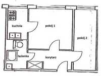 Mieszkanie 2 pokojowe Ustrzyki D., 1 piętro,z solidnym Najemcą lub bez